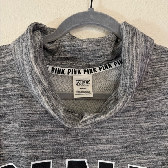 Comfy cozy grey PINK sweatshirt pullover - Picture 4 of 5